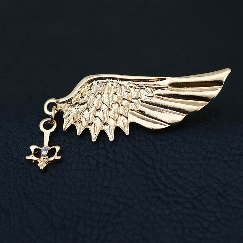 Simple Creative Unisex Suit Shirt Jacket Angel Brooch Accessories