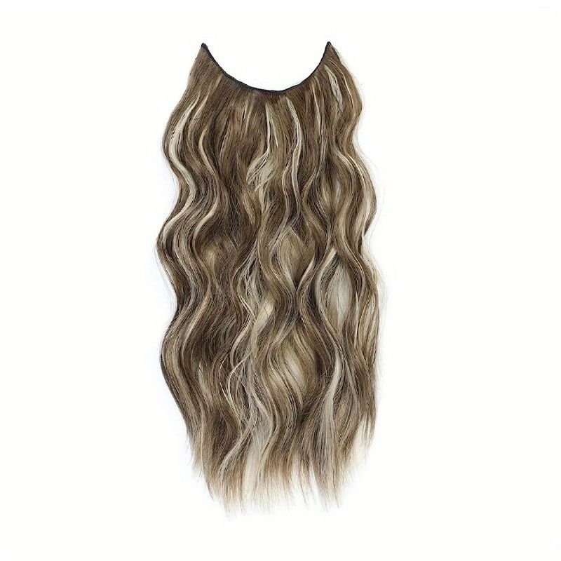 Women Gradient Color Hairpiece Curly Hair Extension Wig