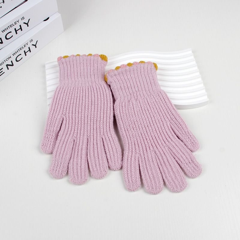 Autumn Winter Women Fashion Solid Color Touch Screen Warm Cold-Proof Gloves