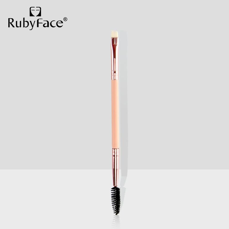 Single Piece Angled Double-headed Eyebrow Brush Spiral Eyelash Brush Makeup Tool