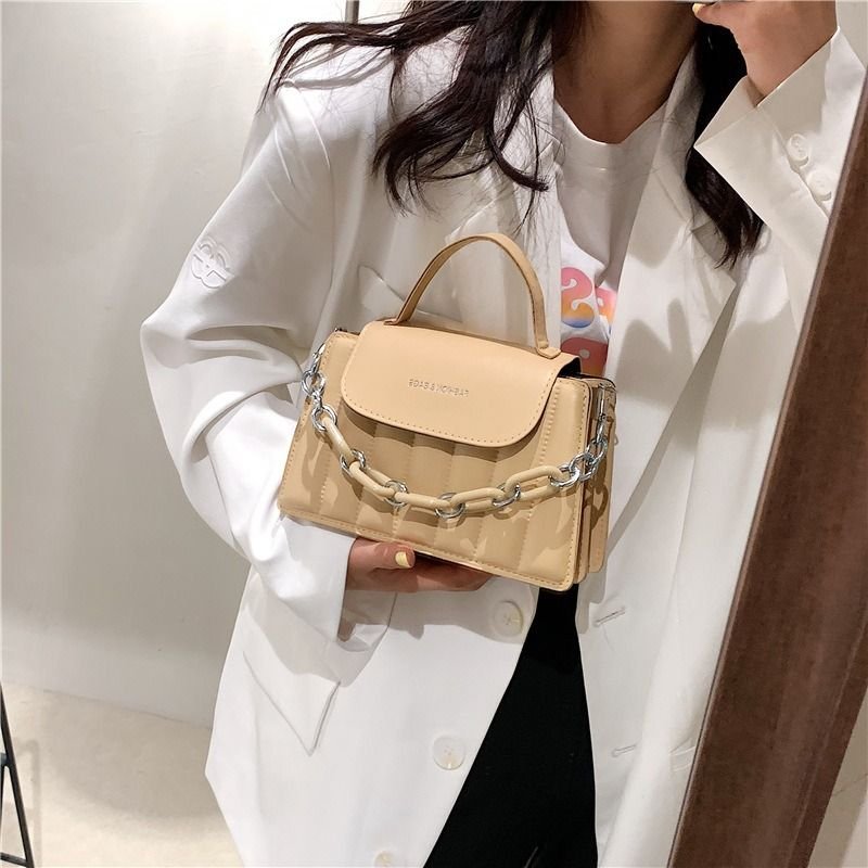 Fashion Solid Color Chain Shoulder Bag