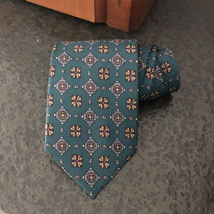 Men Fashion British Style Vintage Pattern Print Tie
