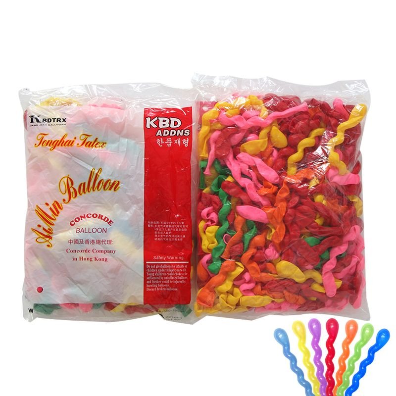 Simple Creative Wedding Party Long Twist Spiral Latex Balloon Decoration 100-Bag
