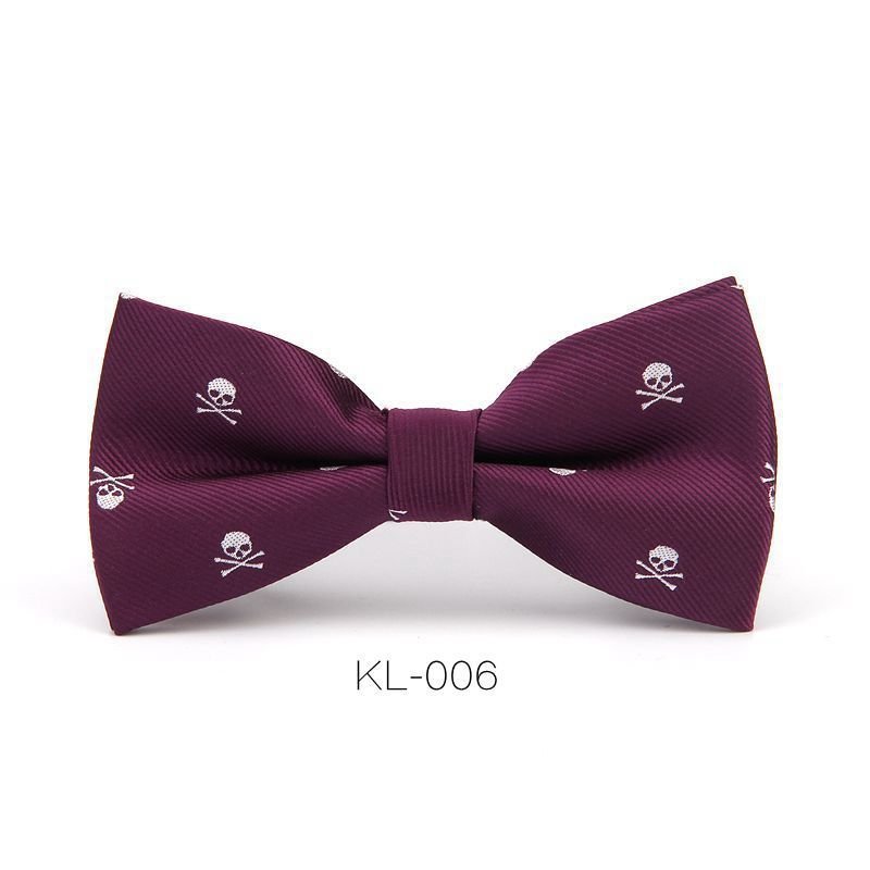 Men Unique Halloween Skull Pattern Bow Tie