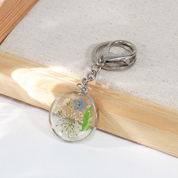Women Fashion Simple Dried Flower Key Chain 6-Bag