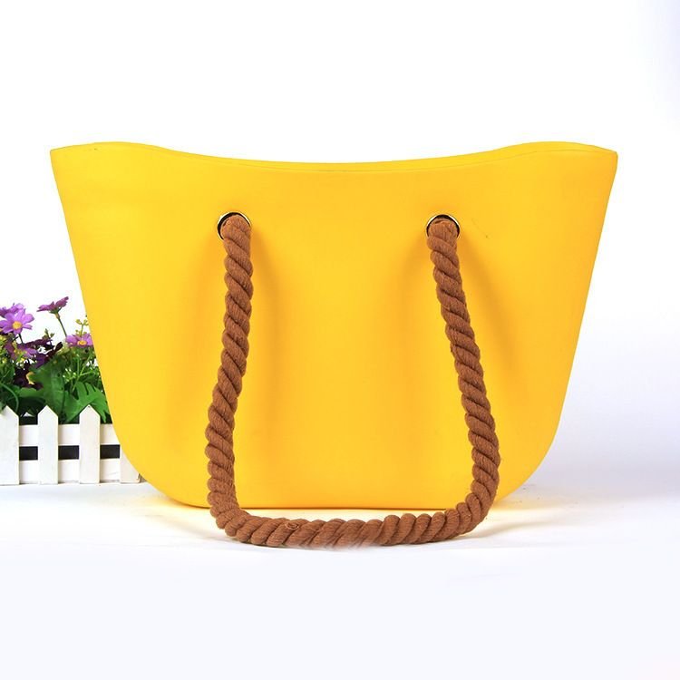 Fashion Solid Color Tpe Large Capacity Tote Bag