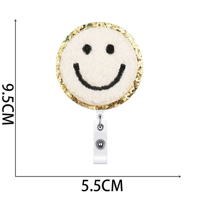 Smiley Flower Shell Embroidered Cloth Sticker Hot-Melt Adhesive Chenille Patch