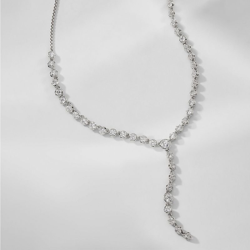 Women Fashion Simple Diamond Necklace