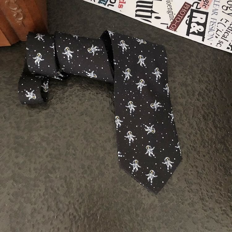 Men Fashion British Style Vintage Pattern Print Tie