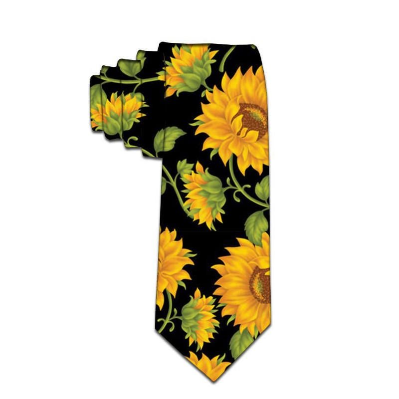Women Fashion Cartoon Stripe Teeth Print Business Tie