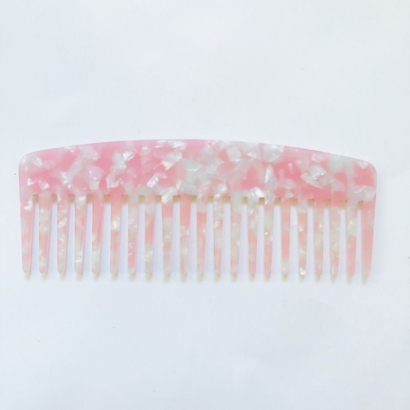 Women'S Simple Acetate Plate Anti-Static Marble Pattern Leopard Hairdressing Comb