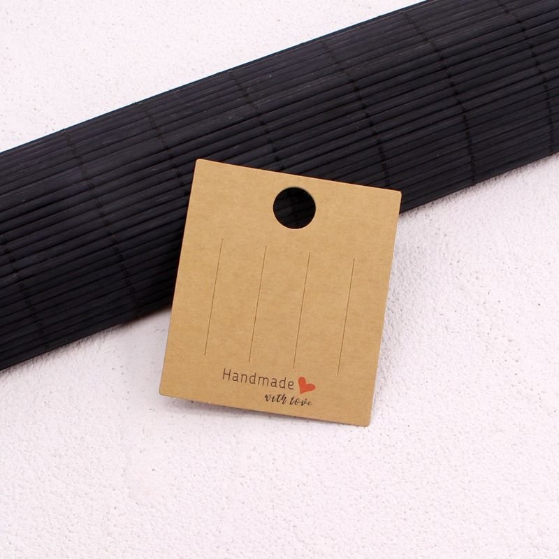 White Cardboard Earrings Necklace Display Jewelry Packaging Paper Card Tags