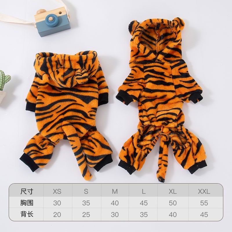 Autumn Winter Dog Clothes Warm Thickened Coral Fleece Pet Clothing