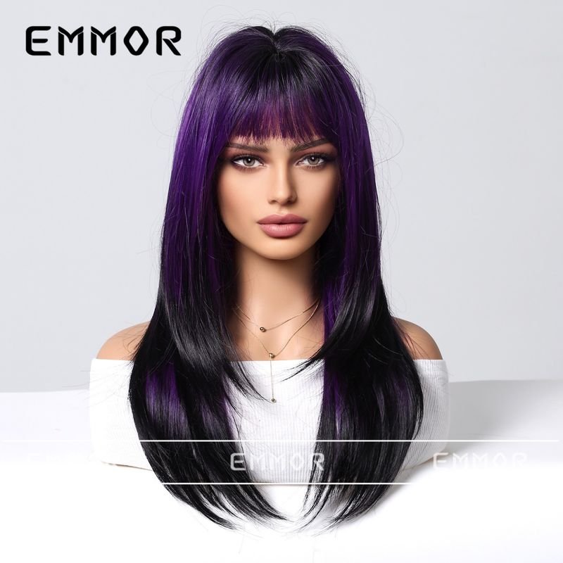 Women Fashion Gradient Long Curly Hair Wig