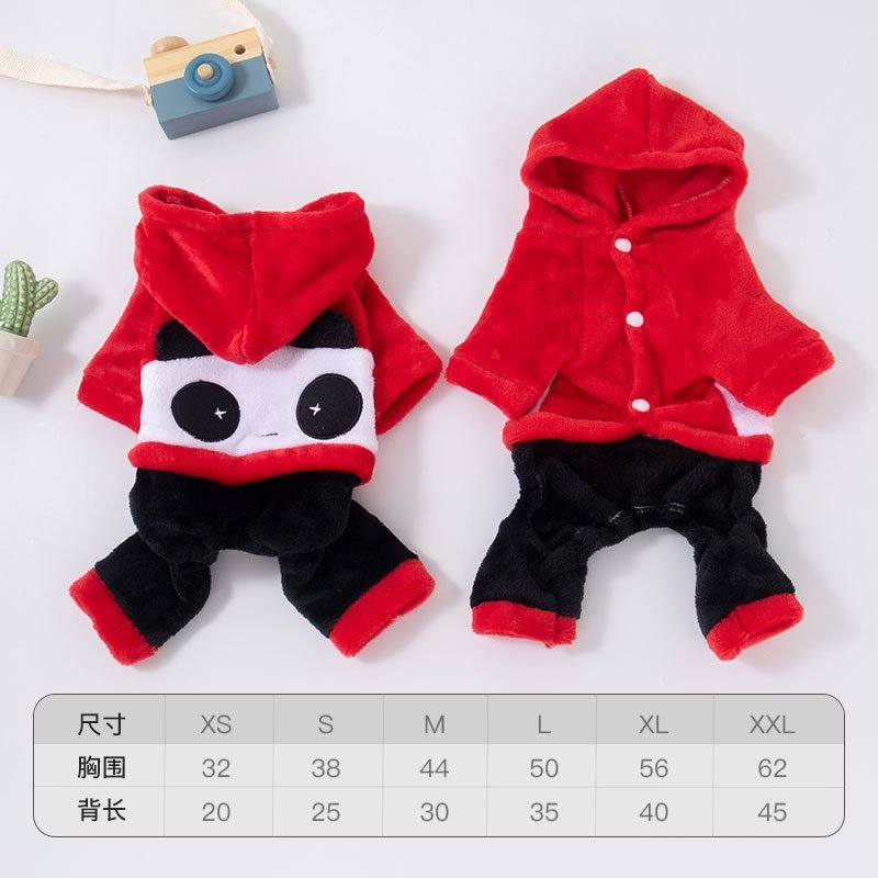 Autumn Winter Dog Clothes Warm Thickened Coral Fleece Pet Clothing