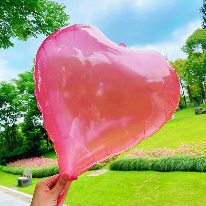 18 Inch Transparent Crystal Jelly Color Heart-Shaped Five-Pointed Star Balloon Holiday Party Layout