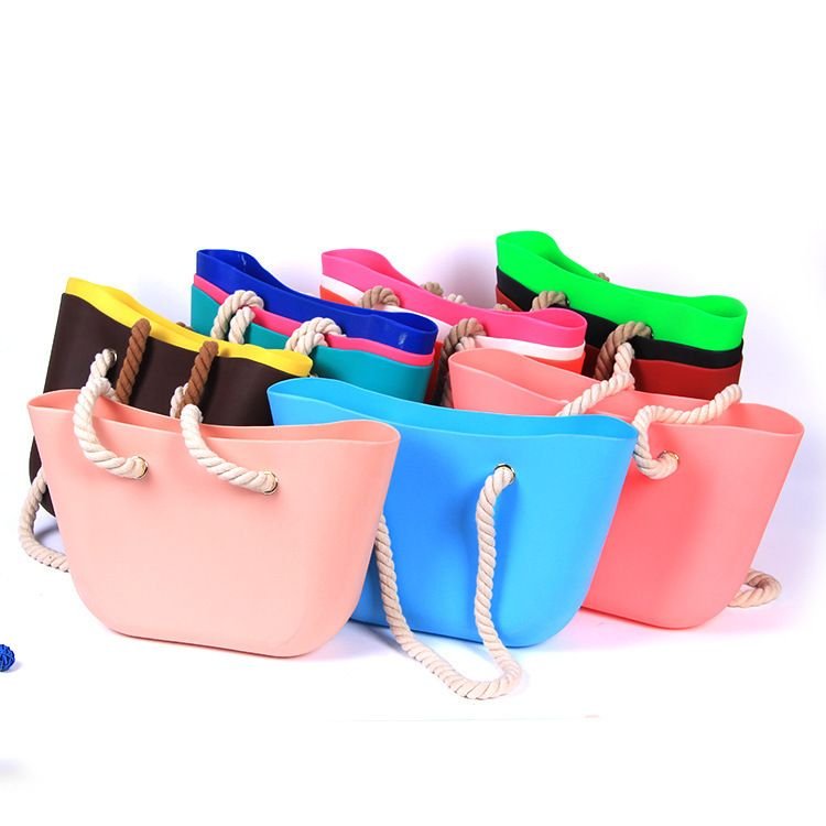 Fashion Solid Color Tpe Large Capacity Tote Bag