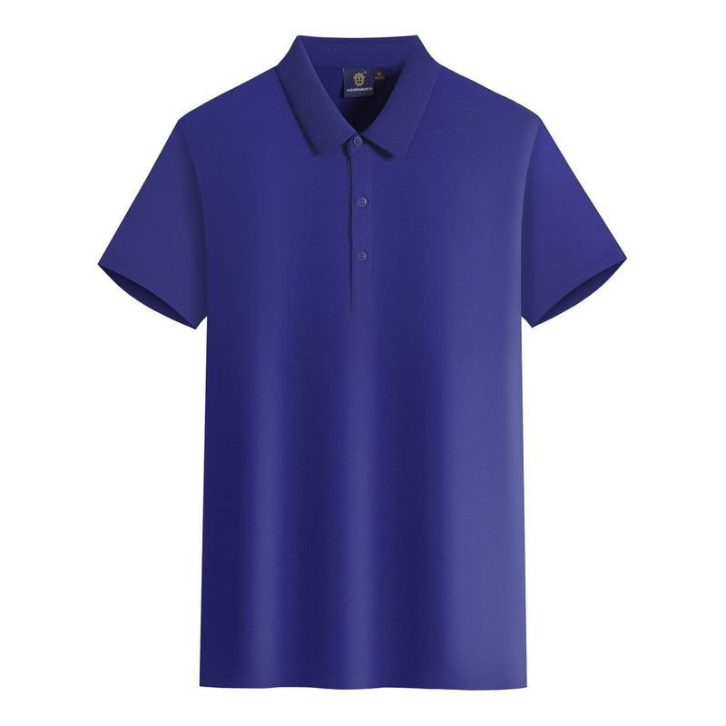 Men Women Unisex 210g Combed Cotton Solid Color Lapel Polo Shirt