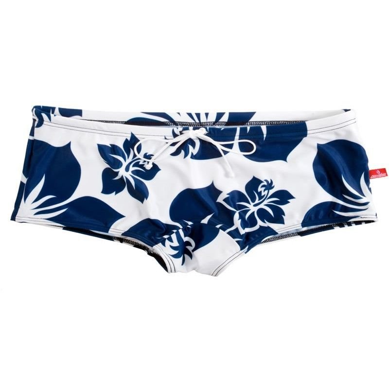Men Fashion Drawstring Floral Printing Surf Swimwear