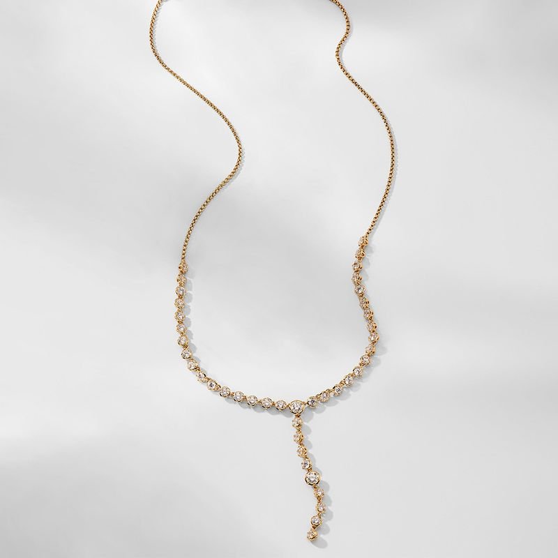 Women Fashion Simple Diamond Necklace
