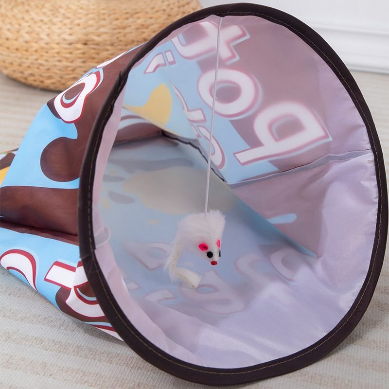 Pet Supplies Folding Ring Paper Cat Tunnel Self-Hei Toy