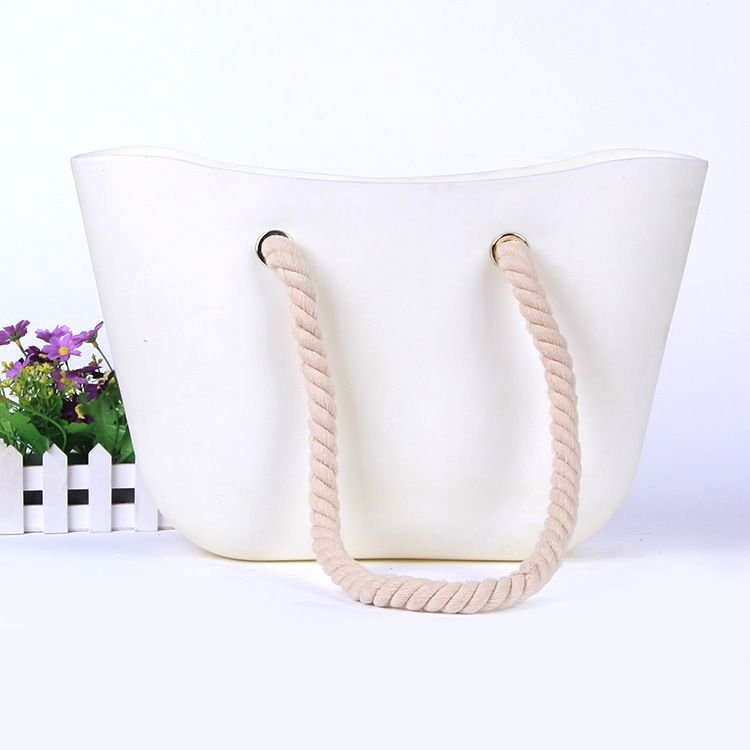 Fashion Solid Color Tpe Large Capacity Tote Bag