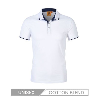 Men Women Short Sleeve Lapel Polo Shirt Custom Printed Logo Work Clothes