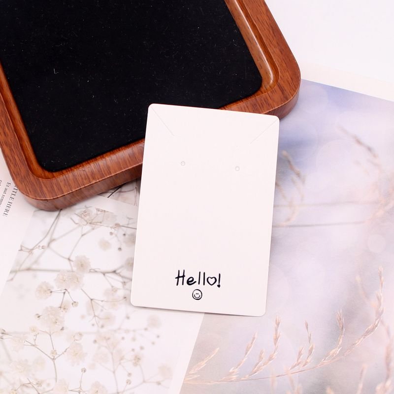 Black White Brown Earrings Necklace Jewelry Hanging Packaging Card