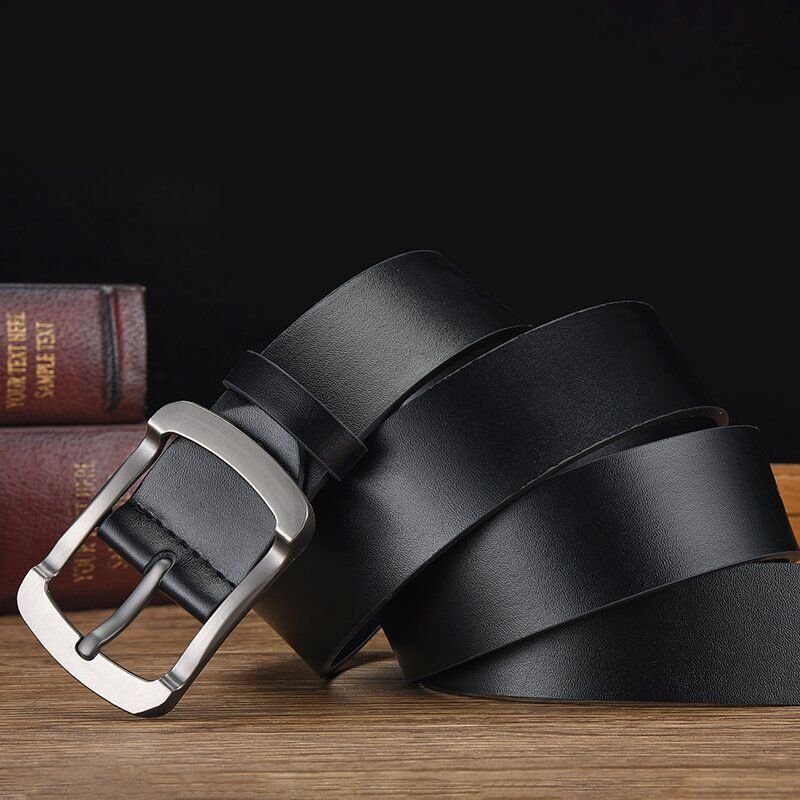 Men Fashion Casual Business Square Pin Buckle PU Belt