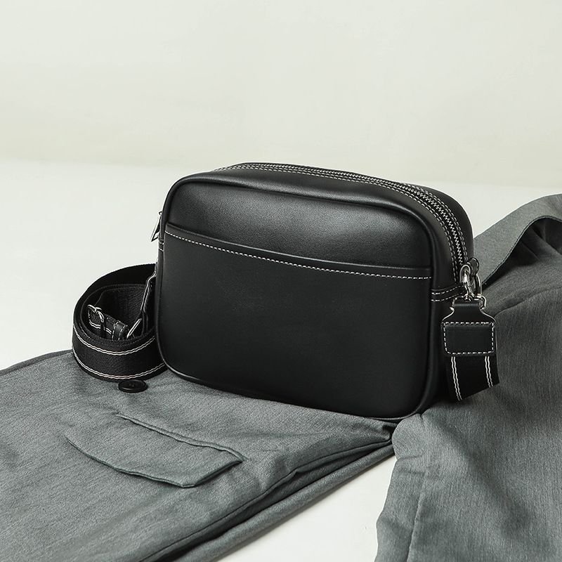 Simple Solid Color Large Capacity Wide Shoulder Bag