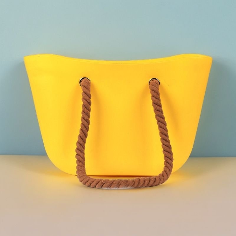 Fashion Solid Color Tpe Large Capacity Tote Bag