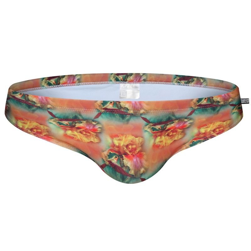 Men Fashion Drawstring Floral Printing Surf Swimwear