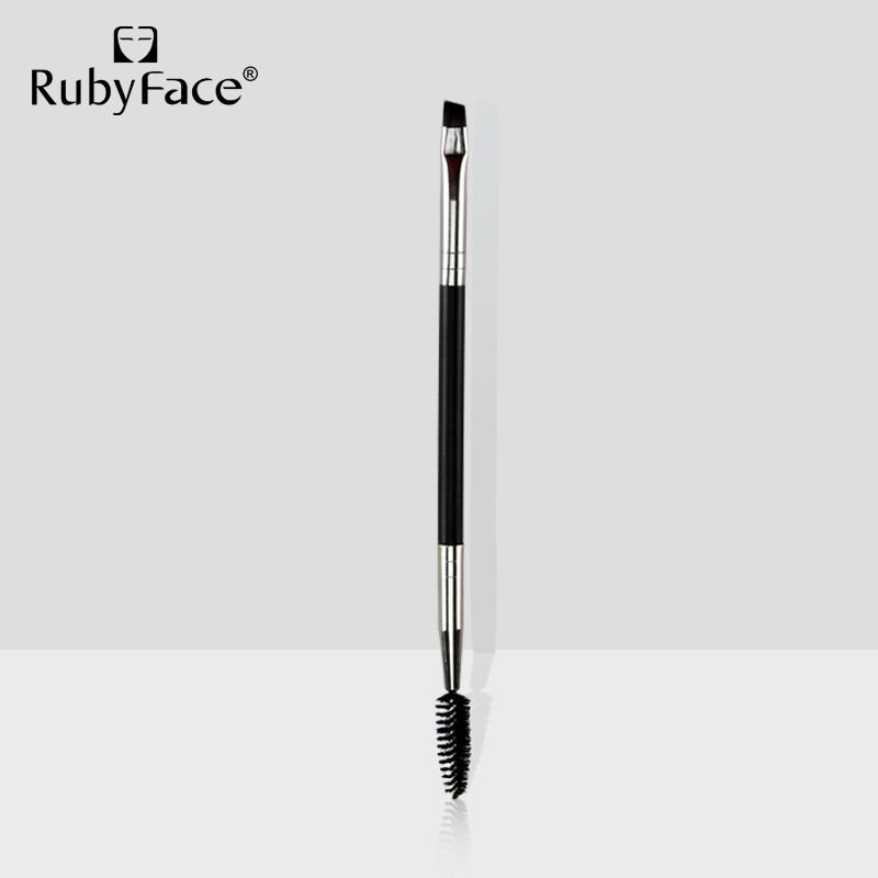 Single Piece Angled Double-headed Eyebrow Brush Spiral Eyelash Brush Makeup Tool