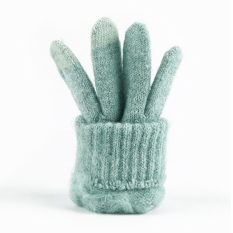 Autumn And Winter Women Fashion Non-Slip Warm Knitted Touch Screen Gloves