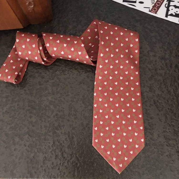 Men Fashion British Style Vintage Pattern Print Tie