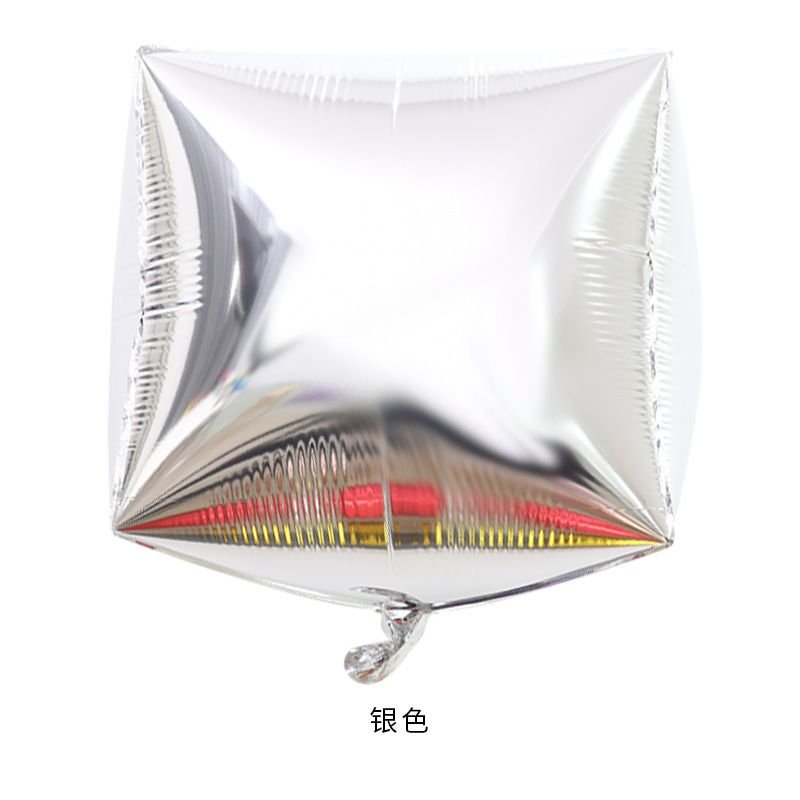 22 Inch Simple Creative Three-Dimensional Six-Sided Aluminum Balloon Holiday Party Decoration 20-Bag