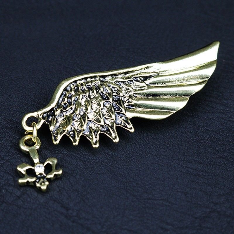 Simple Creative Unisex Suit Shirt Jacket Angel Brooch Accessories