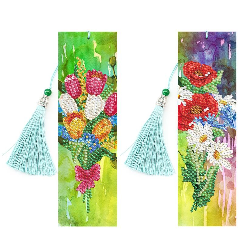 Fashion Bright Diamond Special-Shaped Handmade DIY 5D Diamond Painting Bookmark