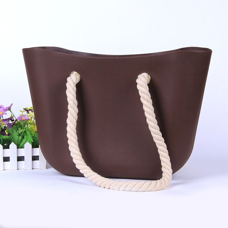 Fashion Solid Color Tpe Large Capacity Tote Bag