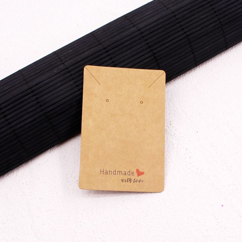 White Cardboard Earrings Necklace Display Jewelry Packaging Paper Card Tags