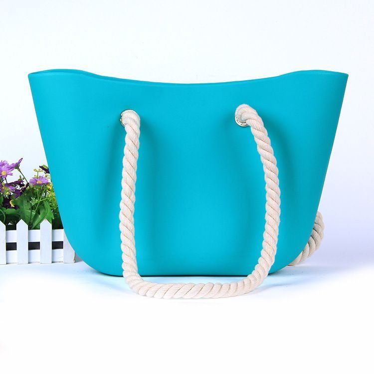 Fashion Solid Color Tpe Large Capacity Tote Bag