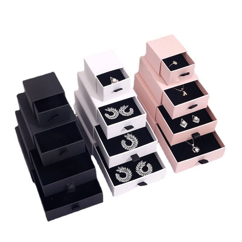Simple Ring Earrings Necklace Bracelet Jewelry Packaging Gift Box
