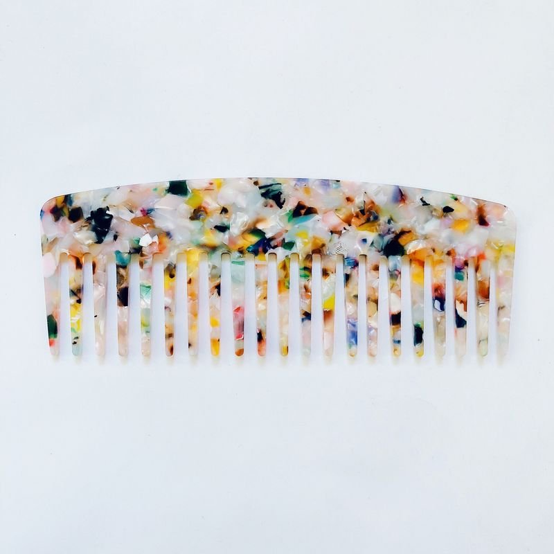 Women'S Simple Acetate Plate Anti-Static Marble Pattern Leopard Hairdressing Comb