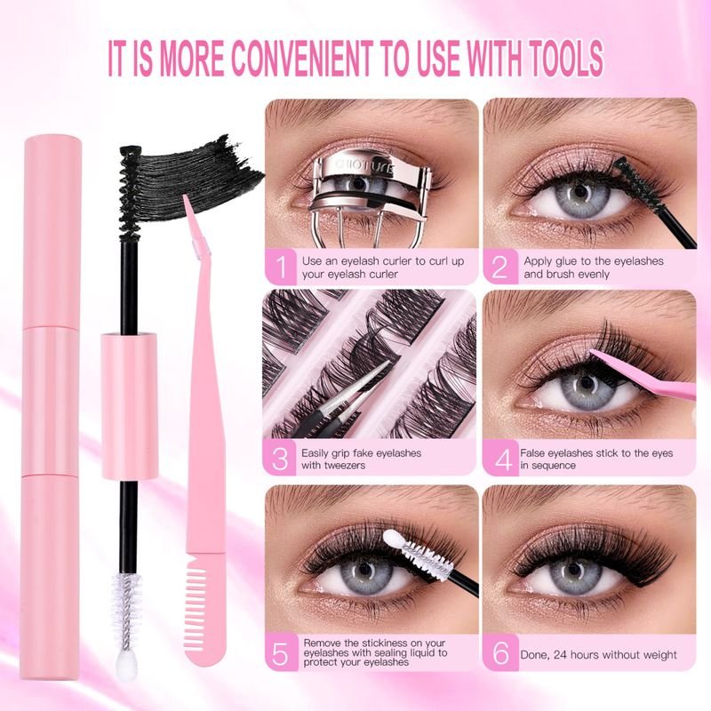 Women Simple Natural Thick Segmented False Eyelashes