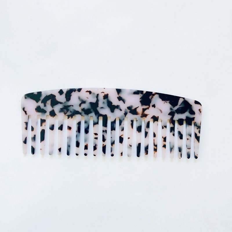 Women'S Simple Acetate Plate Anti-Static Marble Pattern Leopard Hairdressing Comb