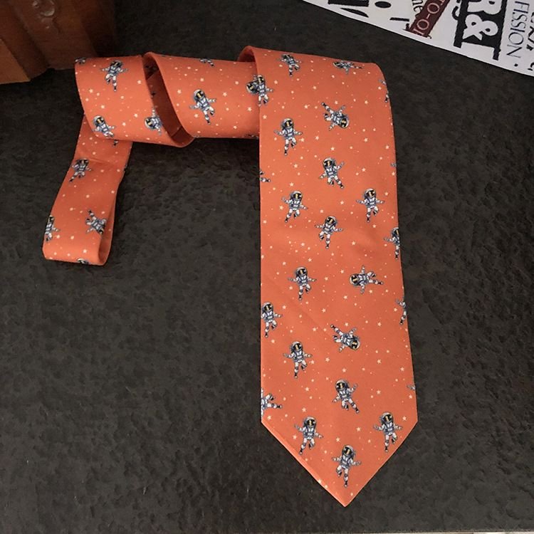 Men Fashion British Style Vintage Pattern Print Tie