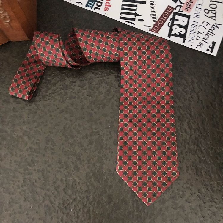 Men Fashion British Style Vintage Pattern Print Tie