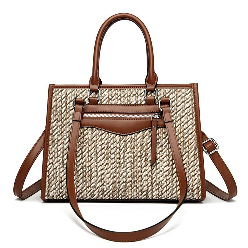 Casual Woven Large Capacity Handbag
