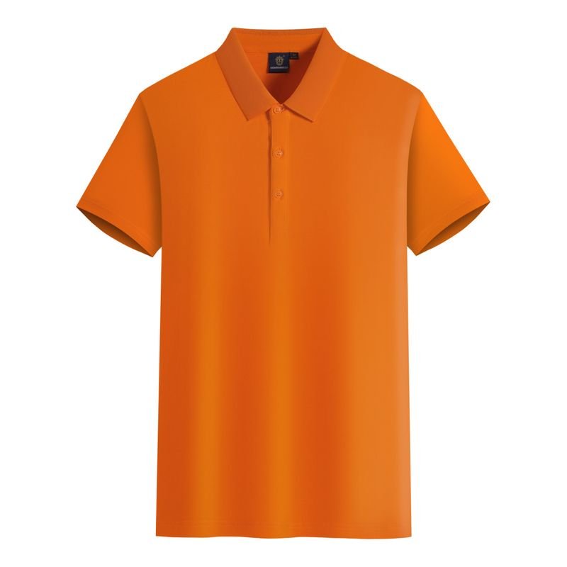 Men Women Unisex 210g Combed Cotton Solid Color Lapel Polo Shirt
