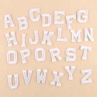 Iron Hot Melt Adhesive Computer Embroidery Label Multicolor 26 Letters Accessories